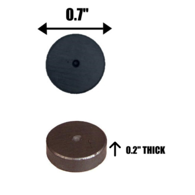 Strong 3/4" Round Flat Ceramic Disc Magnets For DIY Crafts ~ Lot of 50 Pieces