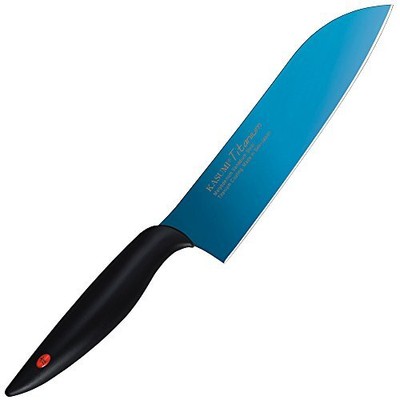 KASUMI titanium Santoku kitchen knife 18cm blue 22018 / B SEKI JAPAN