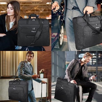 Garment Bags for Travel, Large Suit Travel Bag Men Women XX-Large, Black 