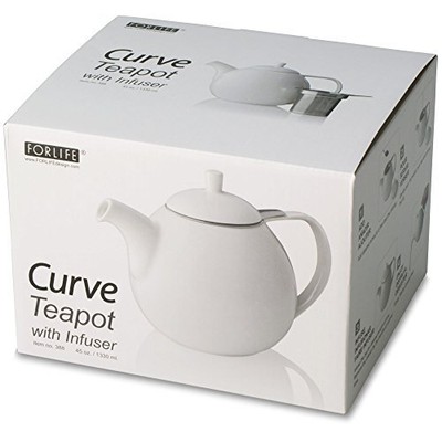 Curve Teapot with Infuser 45-Ounce Black Graphite