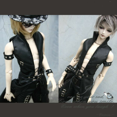 1/4MSD 1/3SD SD17 SSDF ID72 BJD Outfit Clothes Leather Coat+Waistband+Arm Ring
