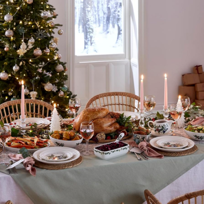 Portmeirion Holly and Ivy Tea Plates - Set of 6