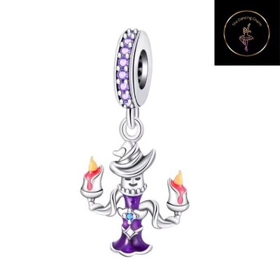 🩷 Spooky Ghost Candle Holder Dangle Charm S925 Genuine Sterling Silver 🩷 