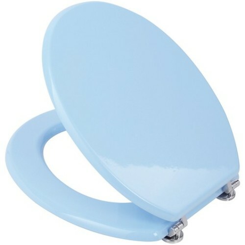 CopriWater Copri Water Sedile WC Bagno Universale Cerniere Acciaio Azzurro dfh