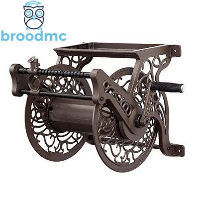 Liberty Garden 707 Decorative Wall Mount Guide Hose Reel, Br