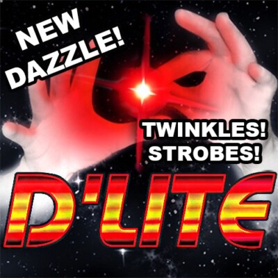 D'LITE DAZZLE RED Magic Trick light up thumbs DLITE Strobes Twinkles Party Bar