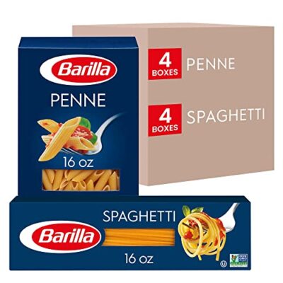 Penne Pasta & Spaghetti Pasta Variety Pack, 16 oz. Boxes (Pack of 8) - Non-GM...