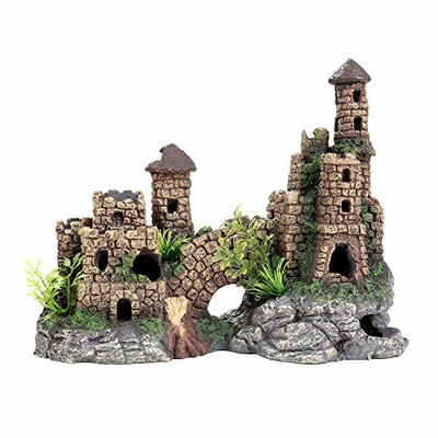 Aquarium Ornament Castle Hideout Aquarium Decorations Large ...