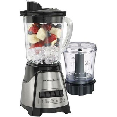 Hamilton Beach 2 Speed Blender 40 Oz Glass Jar with 3 Cup Food Chopper 700 Watt