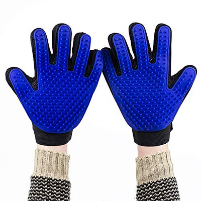 Vertall Pet Grooming Gloves - Deshedding Mitt to Brush and Remove Pet Hair - for