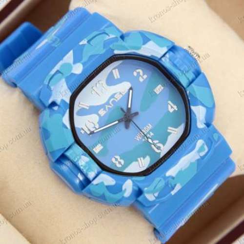 Orologio Sportivo Sanse 1014 Analogico Uomo Ragazzo Military Camouflage Blu lac