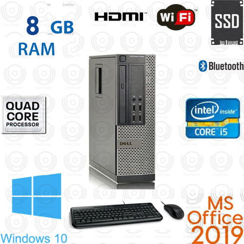 Dell Desktop Computer SFF CORE i5 8GB RAM SSD WIN10 HDMI