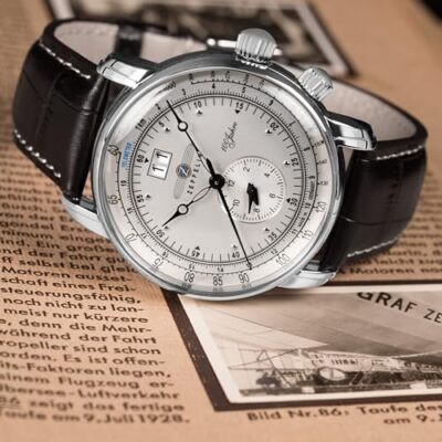 Pre-owned Zeppelin Special Edition 100 Years 100th Anniversary Quartz Dual Time 7640-1n Jp