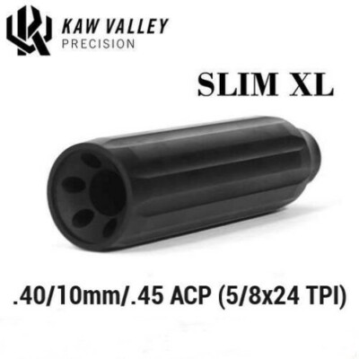 Kaw Valley Precision XL Extra Long Slim .40/ 45 ACP/ 10mm Linear Comp 5/8x24 TPI