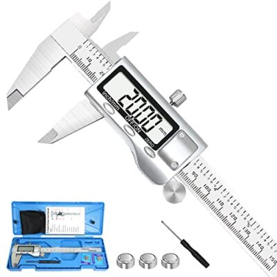 ACEMETER Digital Caliper 6 Inch Measuring Tool Stainless Steel Vernier Calipe...