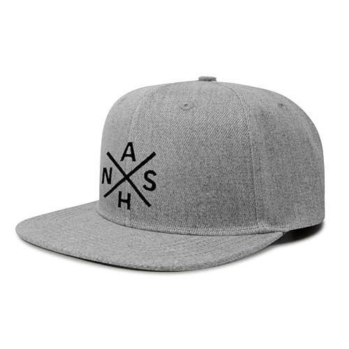 Nashville NASH Hat for Men Women - Snapback Trucker Baseball Cap (Grey Flatbill)