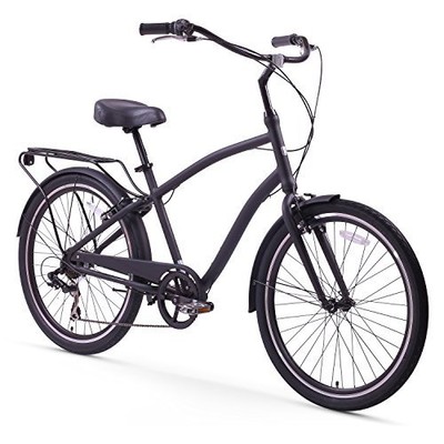 sixthreezero Men's 26-Inch 7-Speed Hybrid Cruiser Bicycle (Matte Black) NEW!!