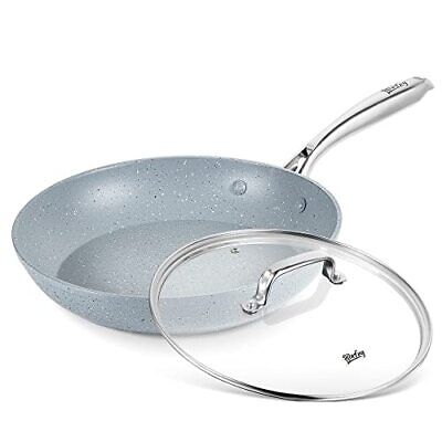 With Lid, Blue Marble Skillet With Stone-derived ...