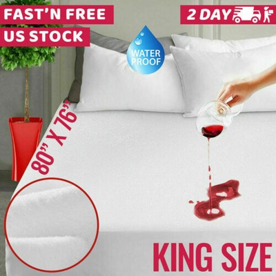 Mattress Cover Protector Waterproof Pad King Size Best Bed Cover Hypoallergenic