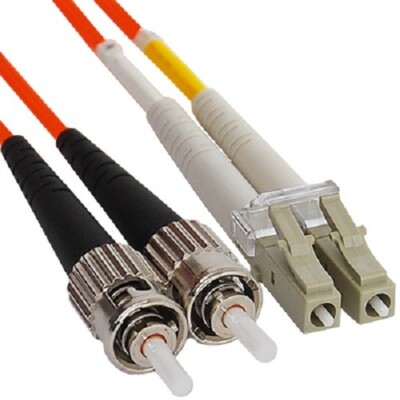 15 Meter LC-ST Duplex Multimode 62.5/125 (OM1) Fiber Optic Patch Cable Orange