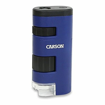 Carson LED Lighted 20x-60x Pocket Microscope mit Aspheric Lens System...