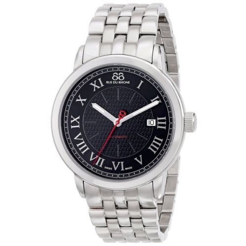 Pre-owned Rue Du Rhone 88  87wa120040 Men Double 8 Origin Swiss Automatic Silver Date Watch