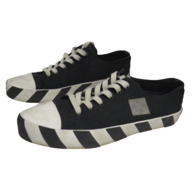 Off white striped sneakers sale