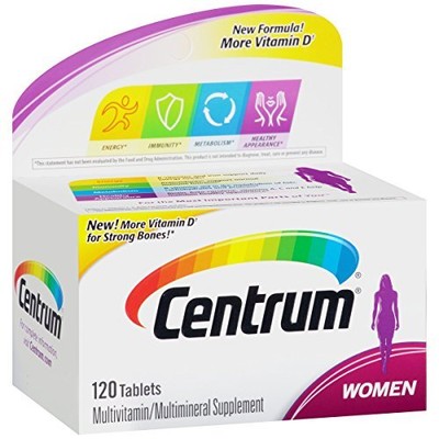 Centrum Women's Multivitamin/Multimineral Supplement 120 Tablets