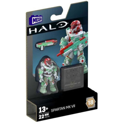 MEGA Construx - Halo Universe S18 Micro Action Figure SPARTAN MK VII (22 Pieces)