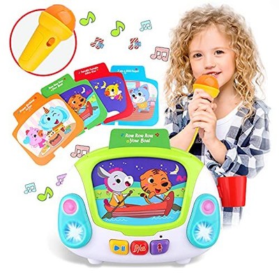 For Toddlers, Karaoke Jukebox With Microphone For Kids 2 3 4 Year ...