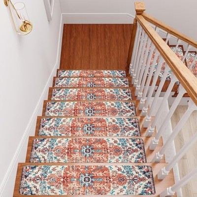 Collive Non Slip Stair Treads for Wooden Steps 15 Pack Stair Runner with Rubb...