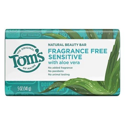 Мыло Toms Of Maine Sensitive Beauty Bar без отдушек, 5 унций