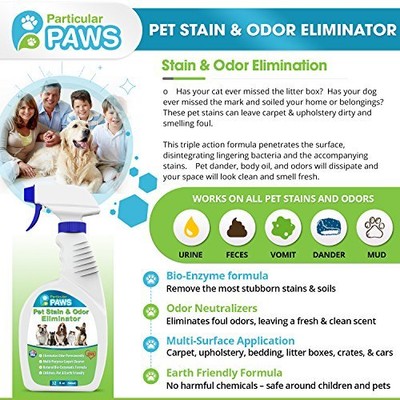 SALE Pet Stain And Odor Remover - Professional Strength Triple Action Enzyme Dog