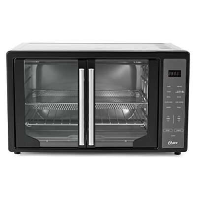Oster Extra Large Single Pull French Door Turbo Convection Toaster Oven w/ 2 ...