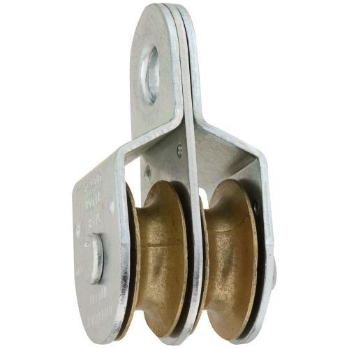 National Hardware N199-810, 3214BC Fixed DBL Pulleys,Zinc Plate 1-1/2