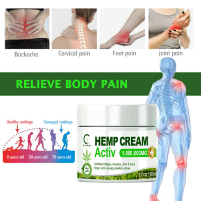 Hemp Pain Relief Cream Fast Natural Pain Relief for Joint Muscle Back Neck Pain