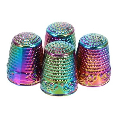 Lurrose Dés À Coudre En Métal 4 Pièces Protecteurs De Doigt Antidérapants Pou...