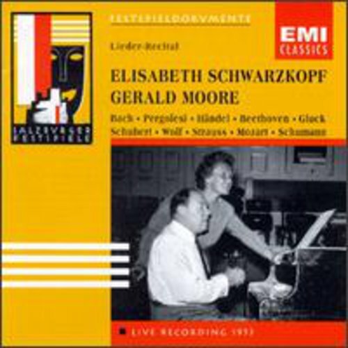 Lieder Recital by Schwarzkopf / Moore / Bach / Pergolesi / Handel (CD ...