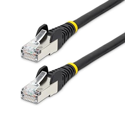 StarTech.com 25ft CAT6a Ethernet Cable, Black Low Smoke Zero Halogen [LSZH] 10