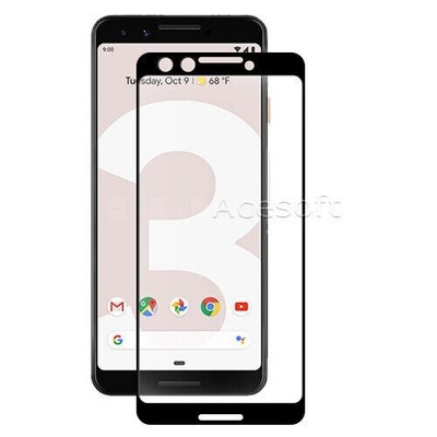 Full Coverage 3D Curved Tempered Glass Screen Protector fit Google Pixel 3 Phone