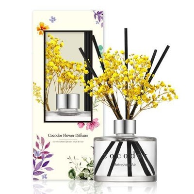 COCODOR Preserved Real Flower Reed Diffuser / Refreshing Air / 6.7oz(200ml) / 1