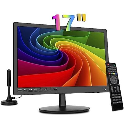 ZOSHING 17 pulgadas TV,Pequeña pantalla ancha LED TV con antena,Digital (p0E)