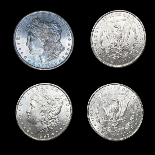 1878-1904 Silver Dollar Roll - 10 Coins - Mixed Morgan Dollar AU/BU Liquidation