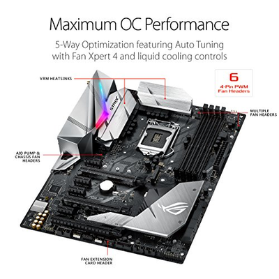 ASUS ROG Strix Z370-E Gaming LGA1151 Intel 8th Gen DDR4 DP HDMI DVI M.2 Z370 ATX