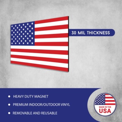 Magnet Me Up American Flag Car Magnet Decal -4x6 Opposing Heavy Duty for Car Tru