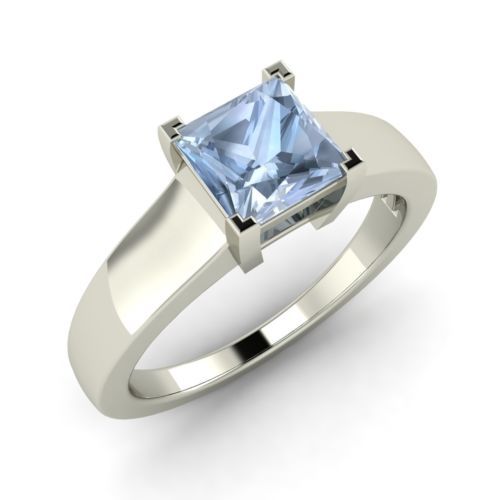 Anillos para hombre de la aguamarina