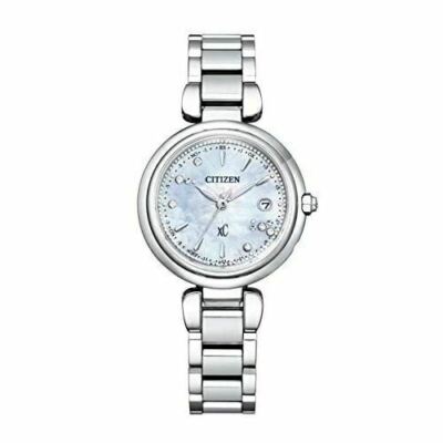 Pre-owned Citizen Xc Eco-drive Es9461-51w Mizu Collection Solor Radio Women's Watch