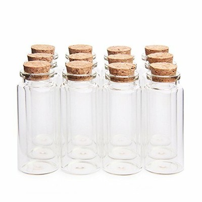 Jars With Wood Cork Stoppers Tiny...