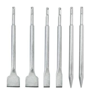 6pcs SDS Plus Hammer Drill Chisel Set Rotary Hammer Drill Bits Flat Chisels