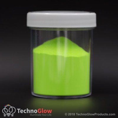 Glow in the Dark Powder, FLUORESCENT CHARTREUSE - UV Reactive Glow Pigment